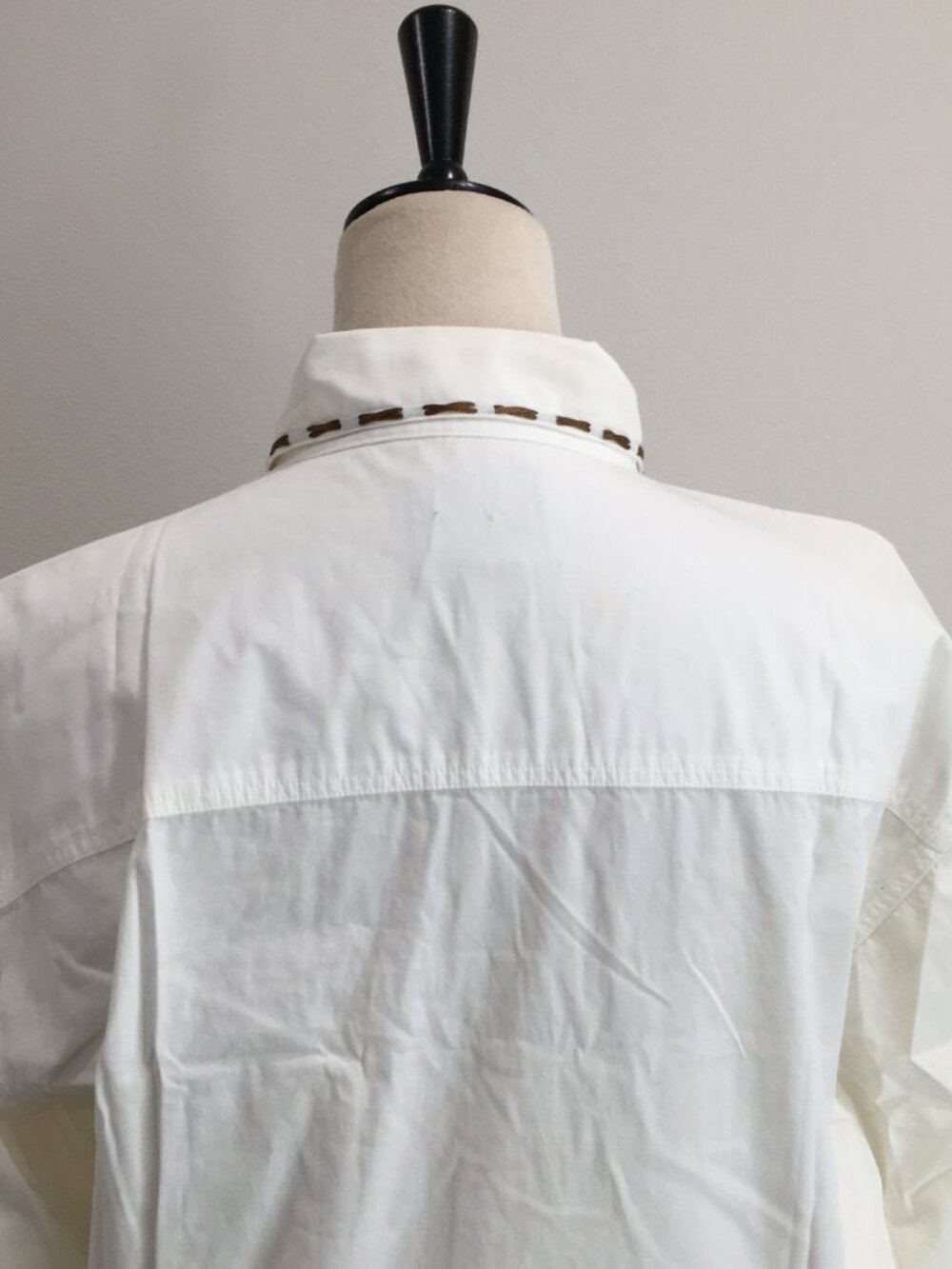CAMBRIDGE DRY GOODS Horse Embroidery Stitching Western Oversized Button Shirt - Picture 9 of 13